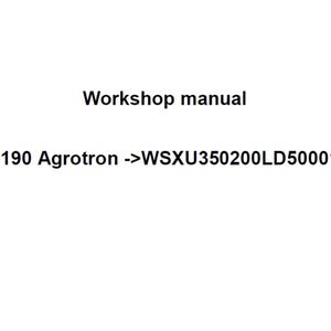Deutz Fahr 6190 Agrotron WSXU350200LD50001 Tractor Workshop Service Manual pdf digital download