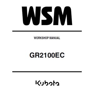 Manuel d&#39;atelier d&#39;entretien du tracteur KUBOTA GR2100EC à télécharger au format PDF