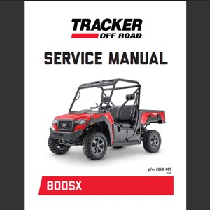 2021 Tracker off Road 800SX Repair workshop service manual pdf Digital Download
