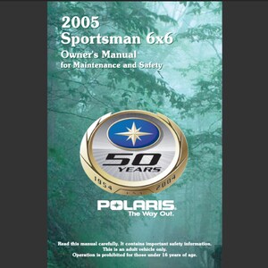 2005 Polaris Sportsman 6x6 ATV-onderhoud en gebruikershandleiding pdf