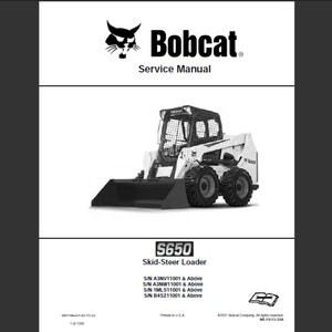 Manual de servicio del minicargador Bobcat S650 PDF descarga digital 1