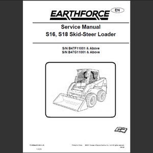 Manual de servicio de taller del minicargador Bobcat S16 y Bobcat S18 Descarga digital en PDF
