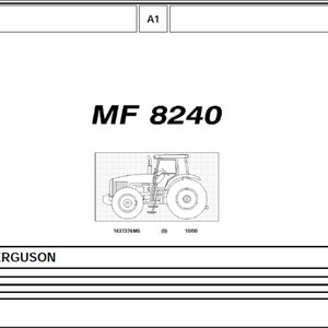 Massey Ferguson MF 8240 Catalog Parts List Manuals PDF digital download