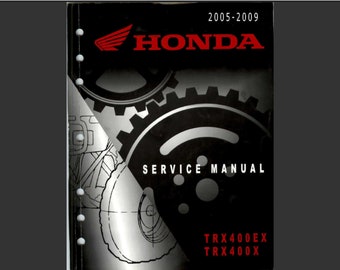 2005 2006 2007 2009 2009 Honda TRX400EX TRX400X atv Repair Workshop Service Manual PDF
