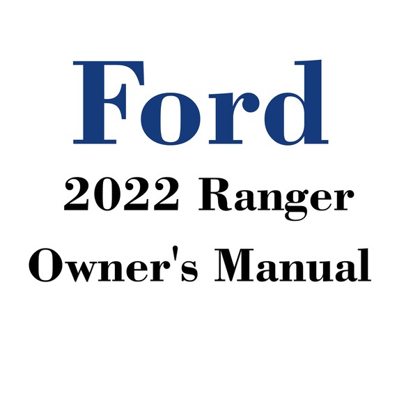 2022 Ford Ranger Owners Manual Etsy