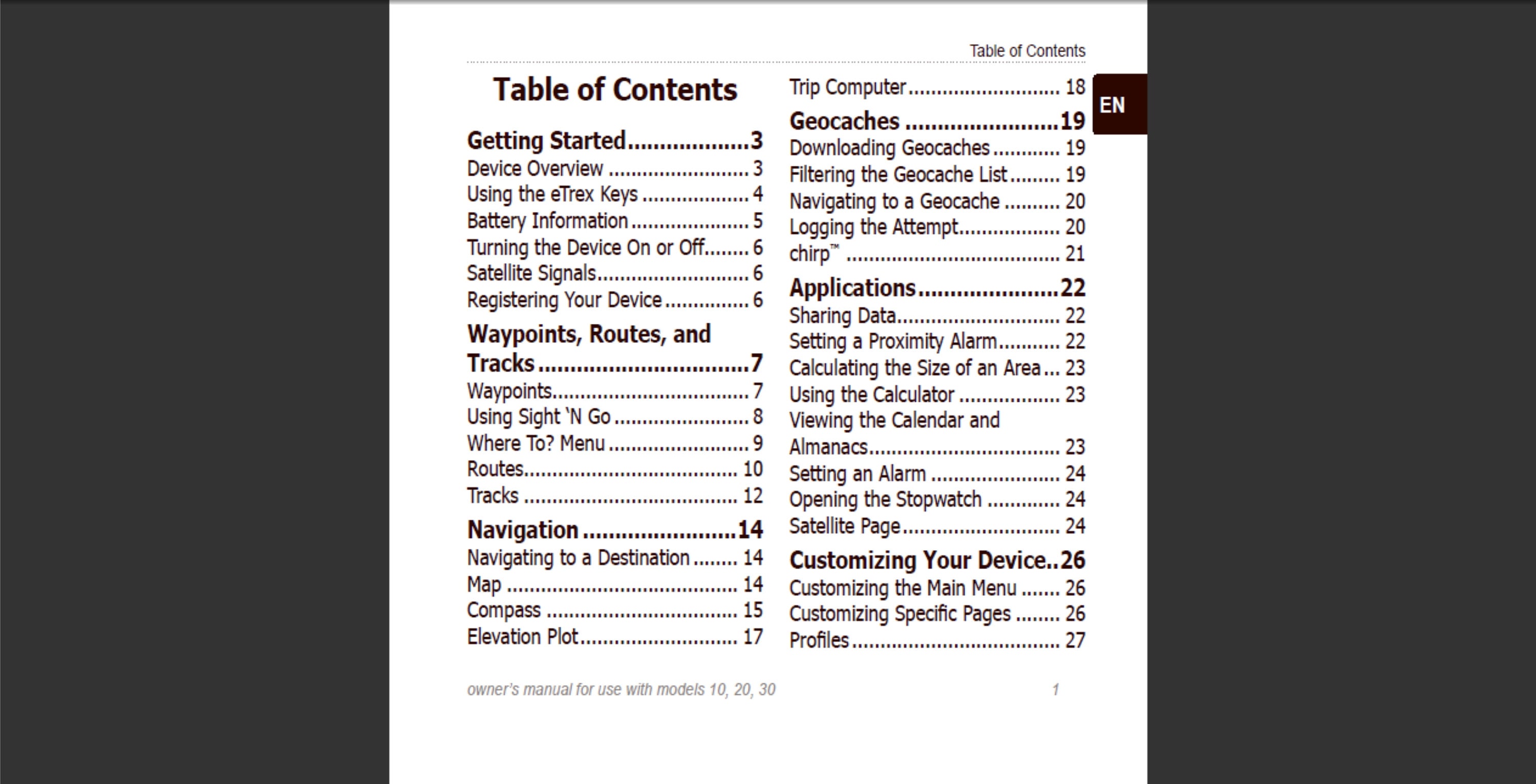 Garmin Etrex 10 Etrex 20 Etrex 30 GPS User Guide Owners Manual PDF