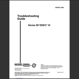 Detroit Diesel Series 60 DDEC VI engine Troubleshooting manual PDF digital download