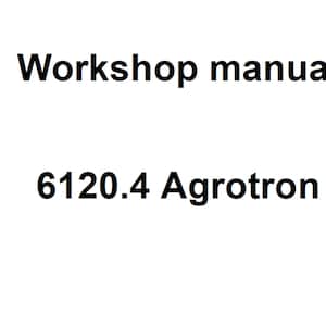 Deutz Fahr 6120.4 Agrotron Tractor Workshop Service Manual pdf digital download