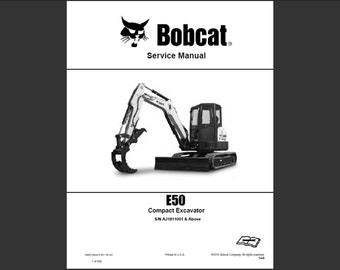 Bobcat E50 Bagger Werkstatt Service Handbuch PDF digitaler Download 1