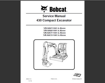 Bobcat 430 Bagger Werkstatt-Servicehandbuch PDF digitaler Download 1