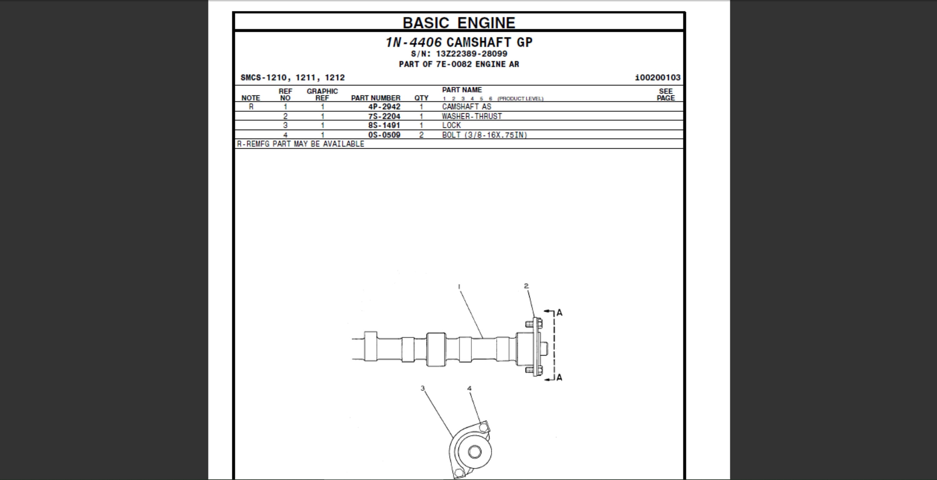 キャタピラー 部品カタログ 966D ホイールローダ キャタピラー Cat