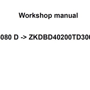 Deutz Fahr 5080 D ZKDBD40200TD30001 Tractor Workshop Service Manual pdf digital download