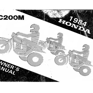 1984 Honda ATC 200M Owners Manual PDF digital download