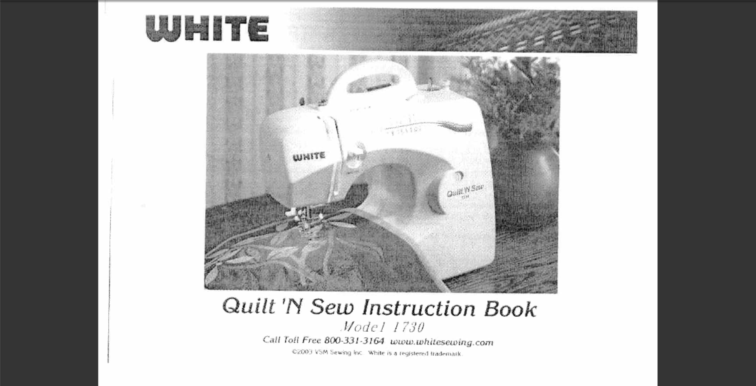 White 1730 Owners Manual PDF Digital Download - Etsy