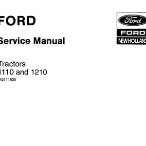Ford New Holland 1110 and 1210 Tractor Workshop Service Manual PDF digital download