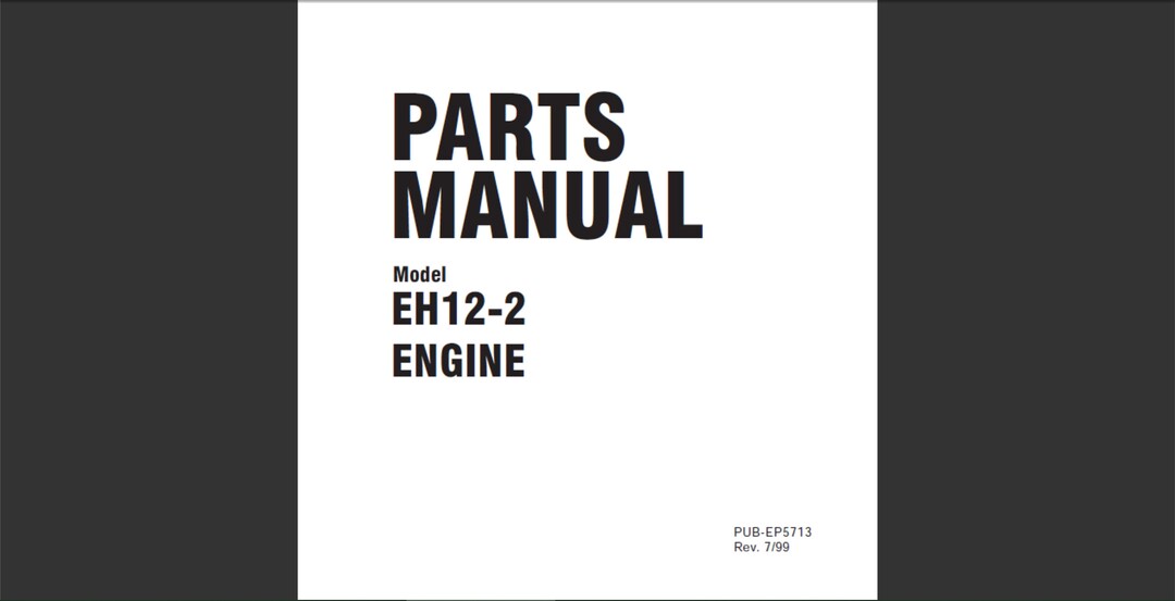 Eh12 Engine Robin America EH12-2 Engine Spare Parts Manual PDF - Etsy