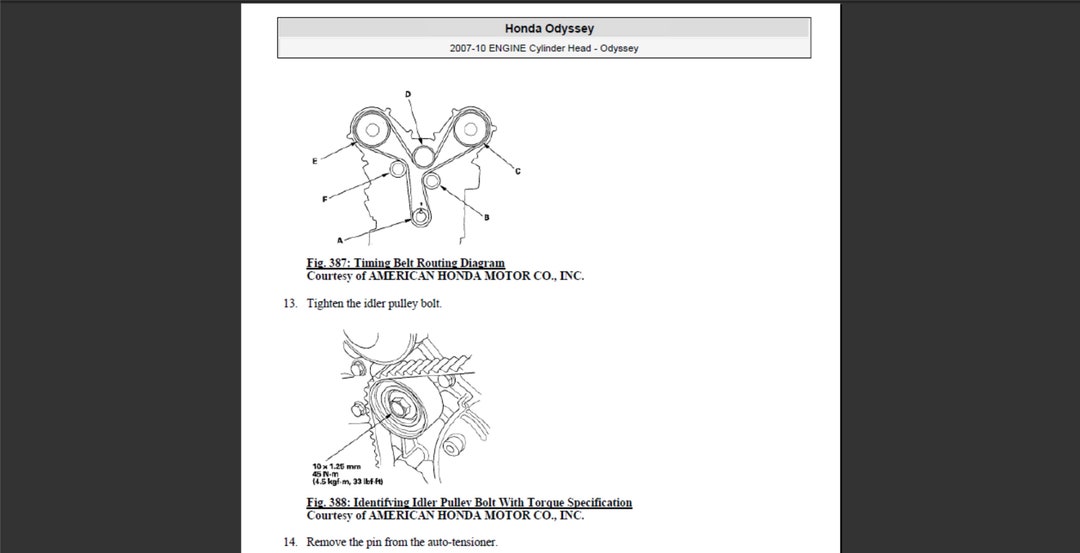 2007 2008 2009 2010 Honda Odyssey Shop Repair Workshop Service