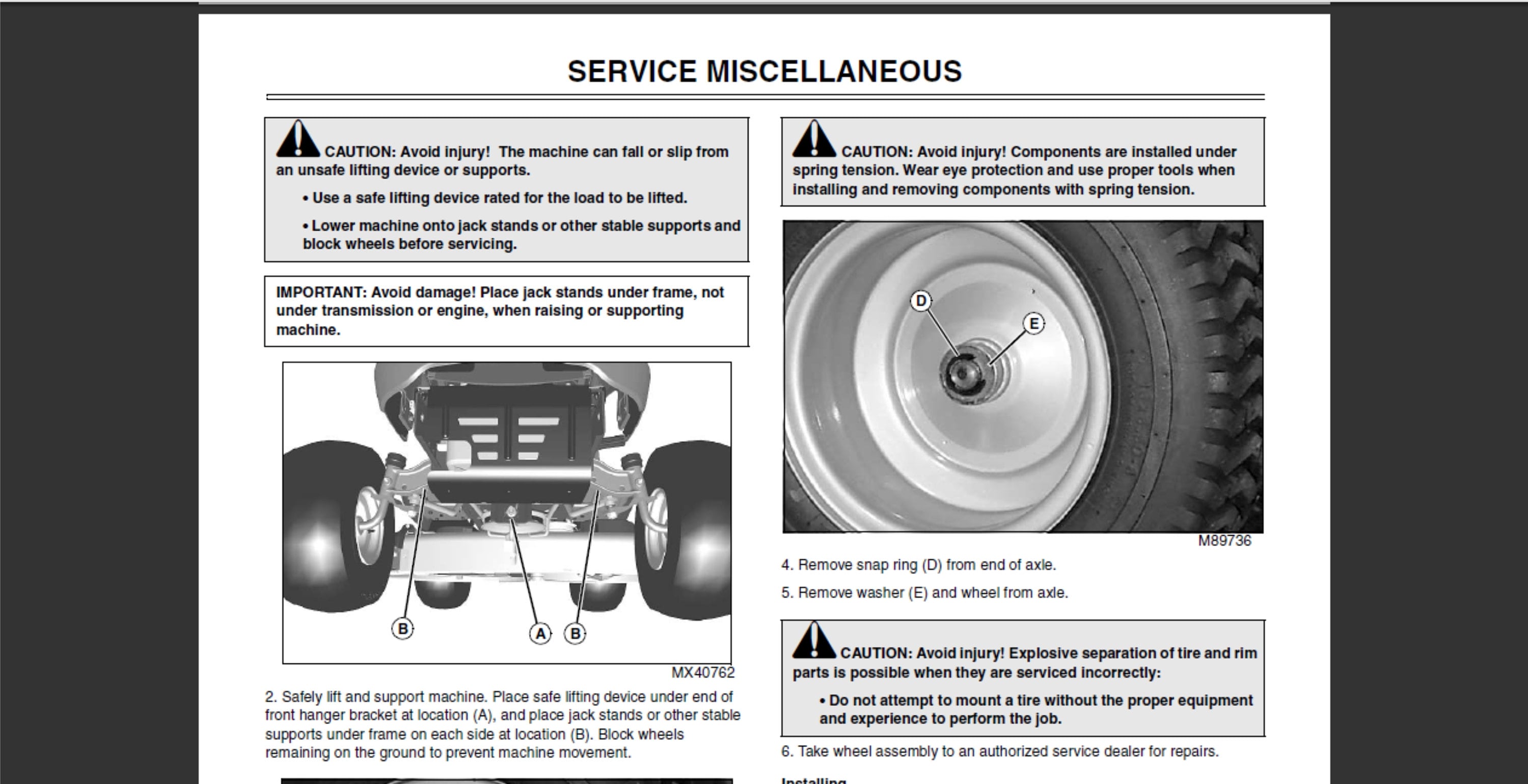 John Deere 100 Series Operators Manual LA105, LA115, LA125, LA135