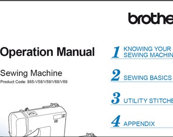 Brother 885-V58 885-V59 885-V68 885-V69 owners manual PDF digital download