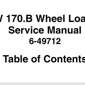 New Holland LW170.B Wheel Loader serial 6-49712 workshop service manual PDF