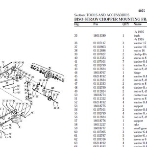 Deutz Fahr 4075 Tools and Accesories Spare Parts Manual Catalog pdf digital download