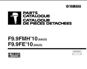 Yamaha 2010 F9.9FMH (6AU3) and F9.9FE (6AU3) Marine Outboard spare parts list Manual Catalog PDF digital download 12