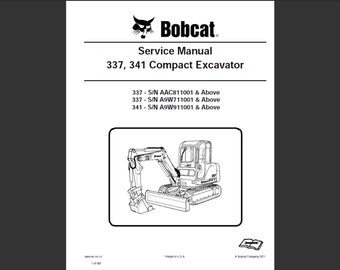 Bobcat 337 und 341 Bagger Werkstatt-Servicehandbuch PDF digitaler Download 2