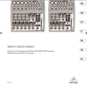 Behringer Xenyx 1002FX manual  and Behringer Xenyx 1202FX manual digital download
