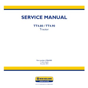 New Holland TT4.80 and TT4.90 Tractor Publication Number 47866580 Workshop Service Manual PDF