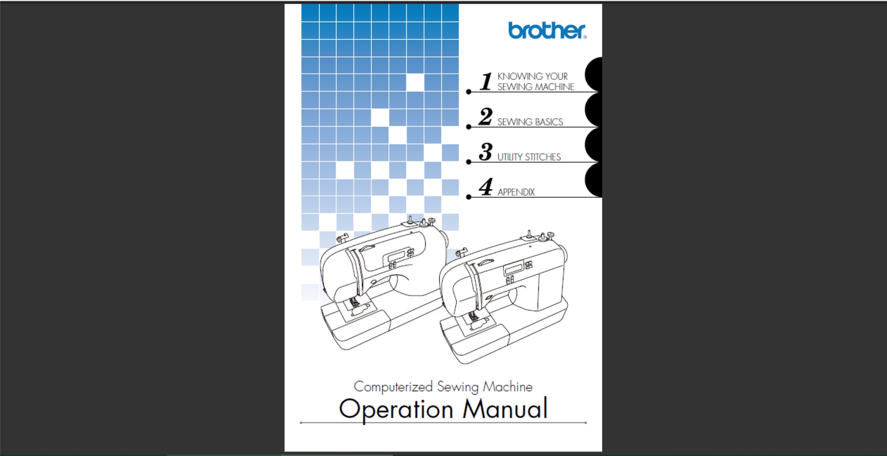 Brother XR3774 Owners Manual PDF Digital Download -  Norway