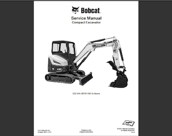 Bobcat E32 Bagger Werkstatt Service Handbuch PDF digitaler Download 3
