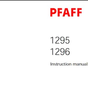 Pfaff 1295 and Pfaff 1296 owners manual PDF digital download