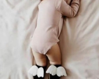 Knee High Socks Angel Wing Toddler Socks , Bird Wings Socks For Girls Baby , Newborn Baby Shower Gift