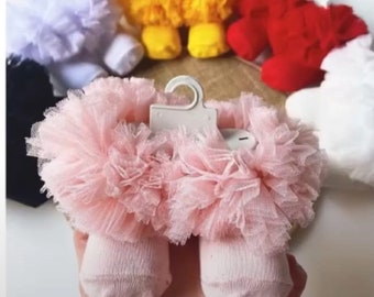 0/2 Years Baby Girl  Toddler  TUTU Socks , Baby Tulle Socks , Baby Socks ,Baby Girl Socks , Baby Girl Clothes , Baby Shower Gift , Newborn