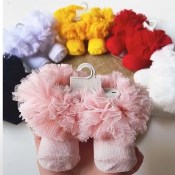 0/2 Years Baby Girl  Toddler  TUTU Socks , Baby Tulle Socks , Baby Socks ,Baby Girl Socks , Baby Girl Clothes , Baby Shower Gift , Newborn