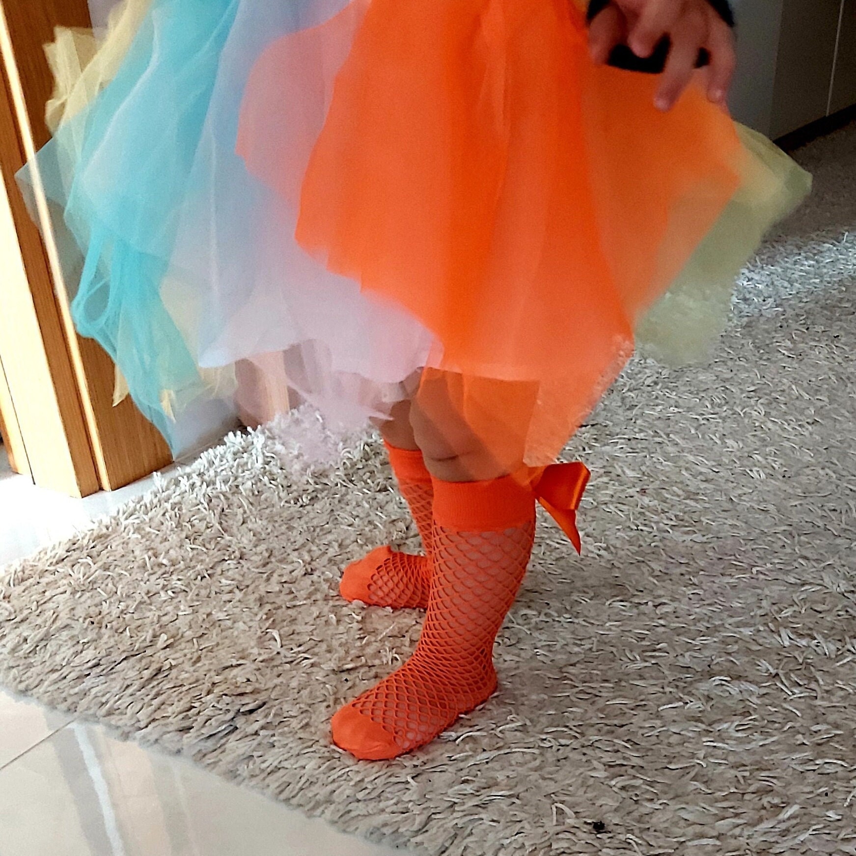 Thigh High Socks Akiido Orange Velma Cosplay Halloween Costume