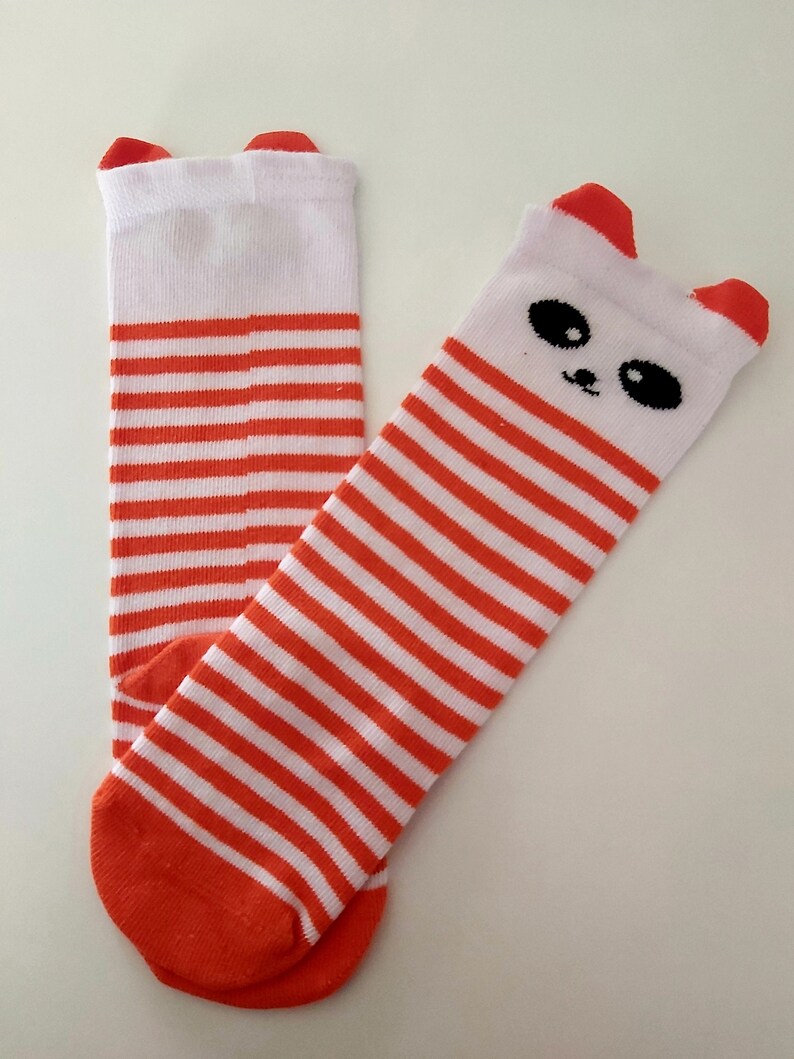 Halloween Socks High Socks Set of 3 Cute Cartoon Panda Etsy
