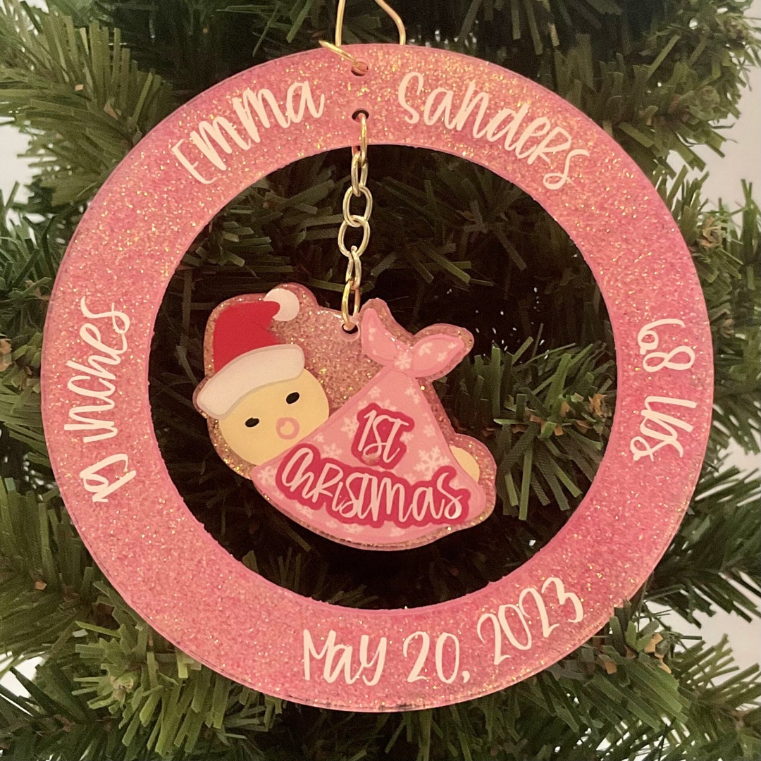 Baby Girl First Christmas Ornament 2023, New Parent Christmas Gift