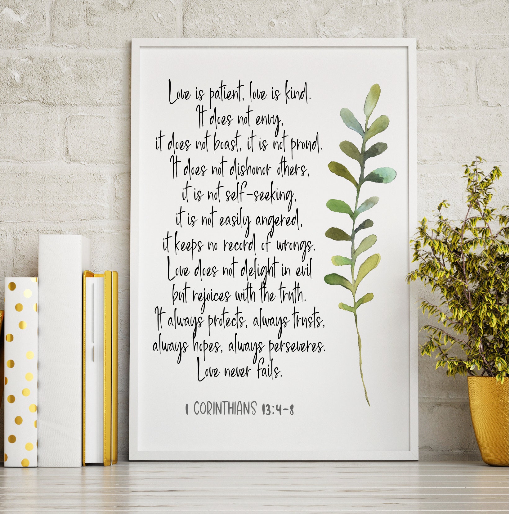 Love is Patient Love is Kind Love Never Fails | 1 Corinthians 13:4-8 ...