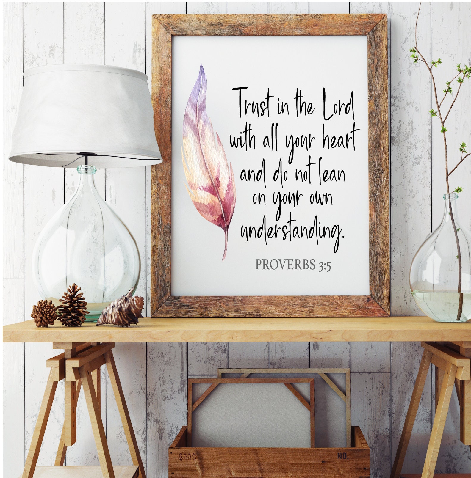 Trust in the Lord With All Your Heart Proverbs 3:5 Christian Gift ...