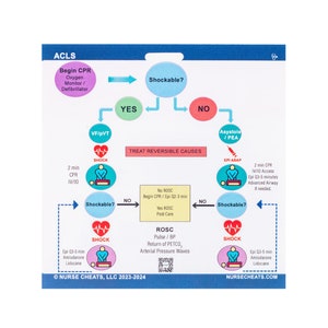 ACLS Algorithm Badge for Nurses
