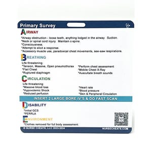 Primary & Secondary Assessment Badge for Trauma Nurses
