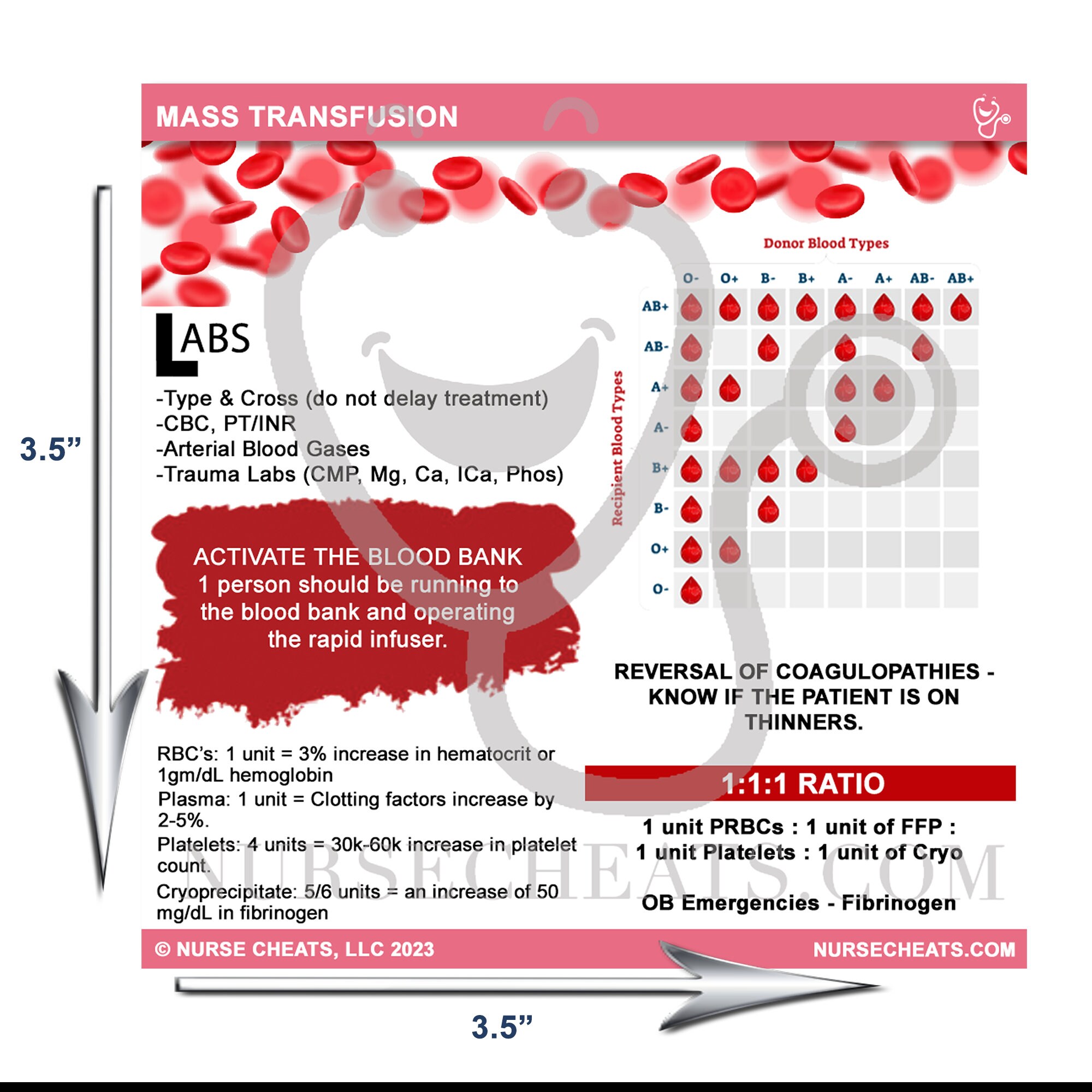 Protocol Badge Example Mass Transfusion Protocol Badge for Trauma Nurses - Etsy