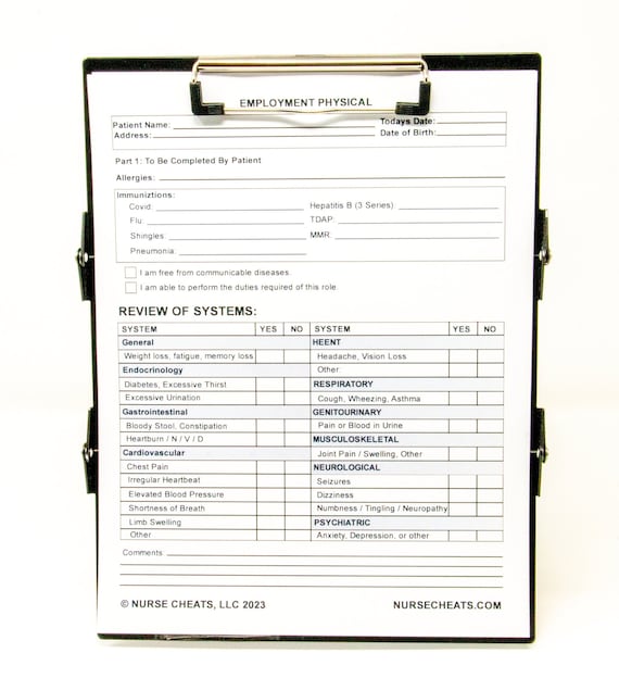 Printable Physical Forms For Employment