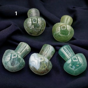 5x Mini Mushrooms crystal mushrooms crystal mushies crystal mushys mixed materials Crystal Mushrooms