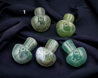 5x Mini Mushrooms crystal mushrooms crystal mushies crystal mushys mixed materials Crystal Mushrooms