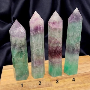 Watermelon Fluorite Tower green Crystal towers Purple crystal Tower watermelon fluorite Point Rainbow Crystal Tower