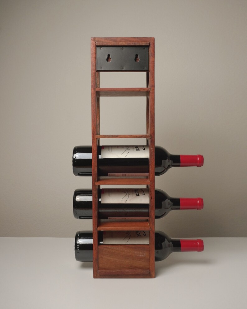 Vintage Rosewood Wine Rack Holder Natural Wood Wine Rack Etsy