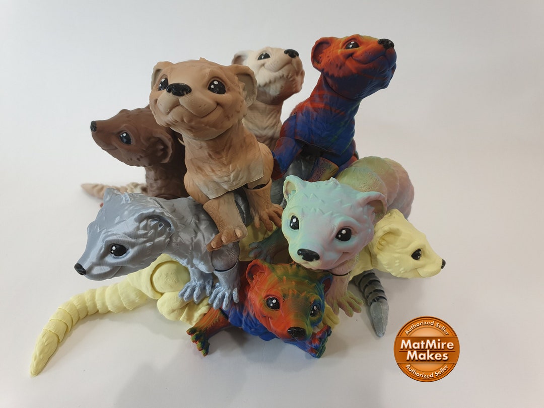 Cute Flexi Ferret / Polecat / Cat Snake Articulated Flexible Etsy UK