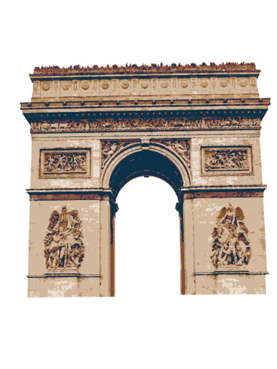 Arc De Triomphe Transparent Clipart PNG - Etsy